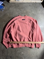 FEAR OF GOD ESSENTIALS OVERSIZED CREWNECK SWEATSHIRT CORAL PINK SZ XL