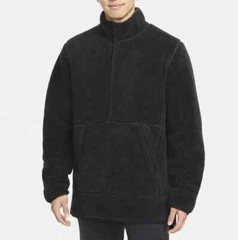 Nike Yoga Men’s Black Sherpa Fleece 1/2 Snap Pullover (DD2182-010) S/M/L/XL/XXL