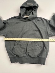 ESSENTIALS Fear Of God Hoodie Sweatshirt Mens XXS Dark Gray Pullover Fleece Logo