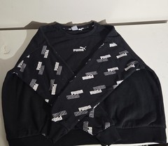 Puma Essentials Logo Tape Black Sweatshirt Hoodie Men’s Size L