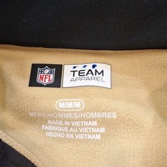 NFL Team Apparel Saints Black Gold Quarter Zip Football New Orleans Mens Med