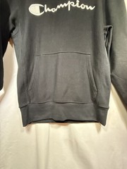 Champion Powerblend Hoodie Full Script Logo Black Size XS