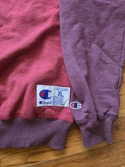 Champion Authentic Raglan Crewneck Sweatshirt Red Burgundy XL Men Athletic