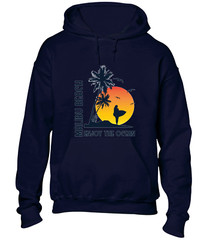 MALIBU BEACH ENJOY THE OCEAN HOODY HOODIE SUMMER HOLIDAY CASUAL CLOTHING TOP