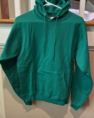 Mens XL Hoodie Fleece Kelly Green (Super Soft) Pullover Sweatshirt Fleece.”NEW”