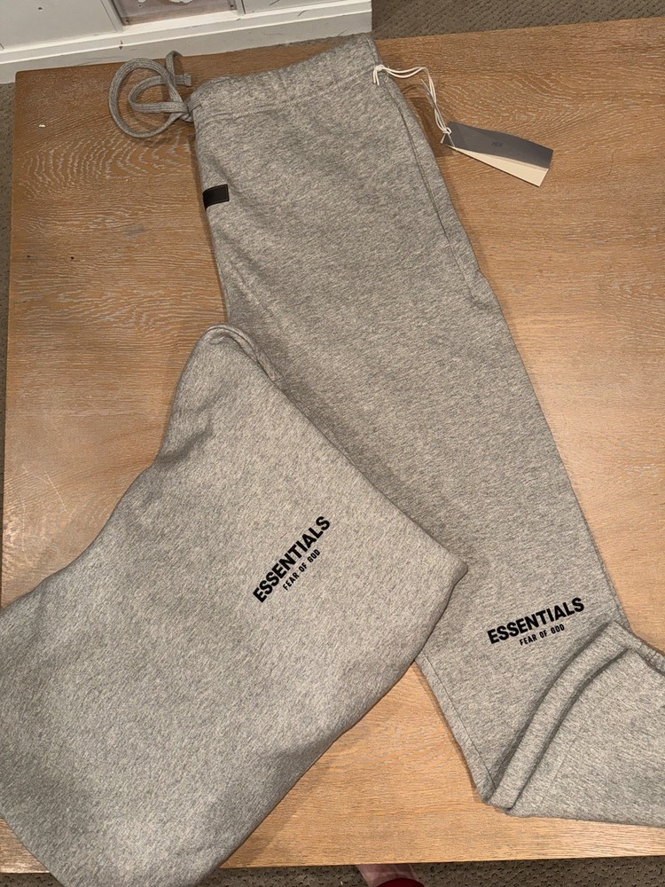 Essentials Fear Of God Dark Oatmeal Grey Set Hoodie & Pants Brand New Size L NWT