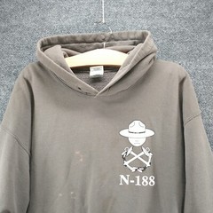 Gildan Heavy Blend Men’s November 188 Pullover Hoodie Gray Large Military
