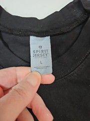 Spirit Jersey Adult Long Sleeve Solid Black Cotton T-Shirt Size L NWOT