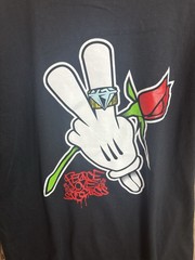 Filthy Dripped Graphic Diamond Ring T Shirt Unisex Large Black Size XL