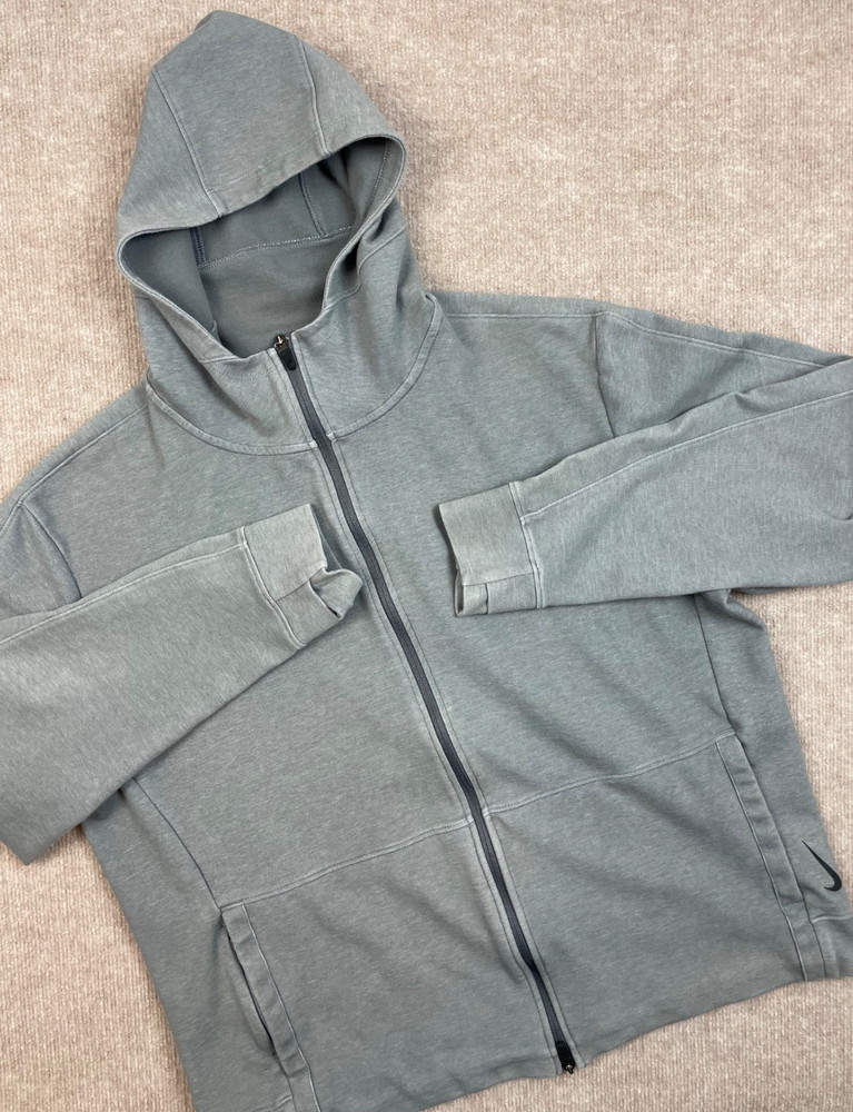 Nike Mens Yoga Dri Fit Hoodie Sweatshirt Athletic Gray XL