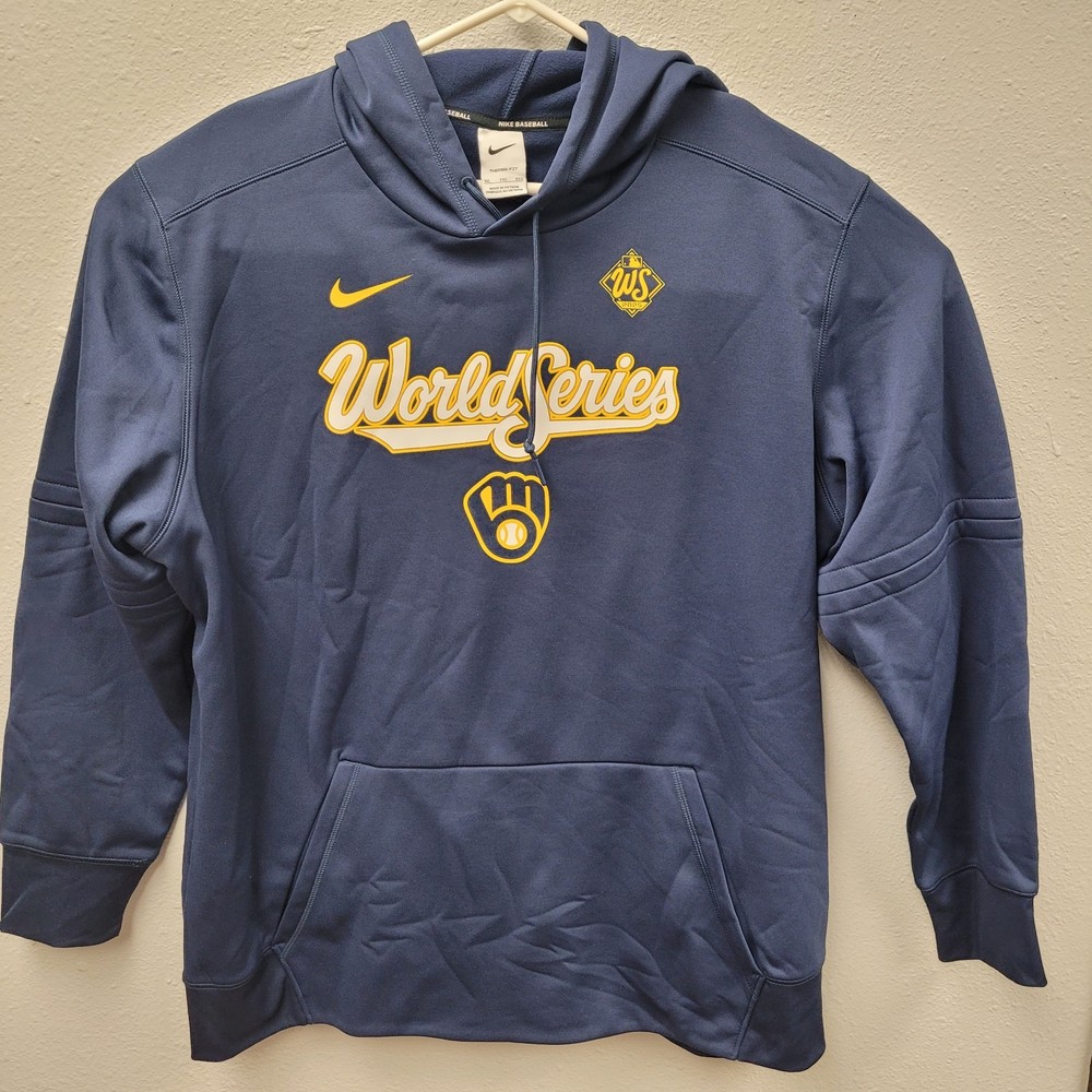 Nike Milwaukee Brewers 2025 World Series Therma-FIT Hoodie Men’s Size L