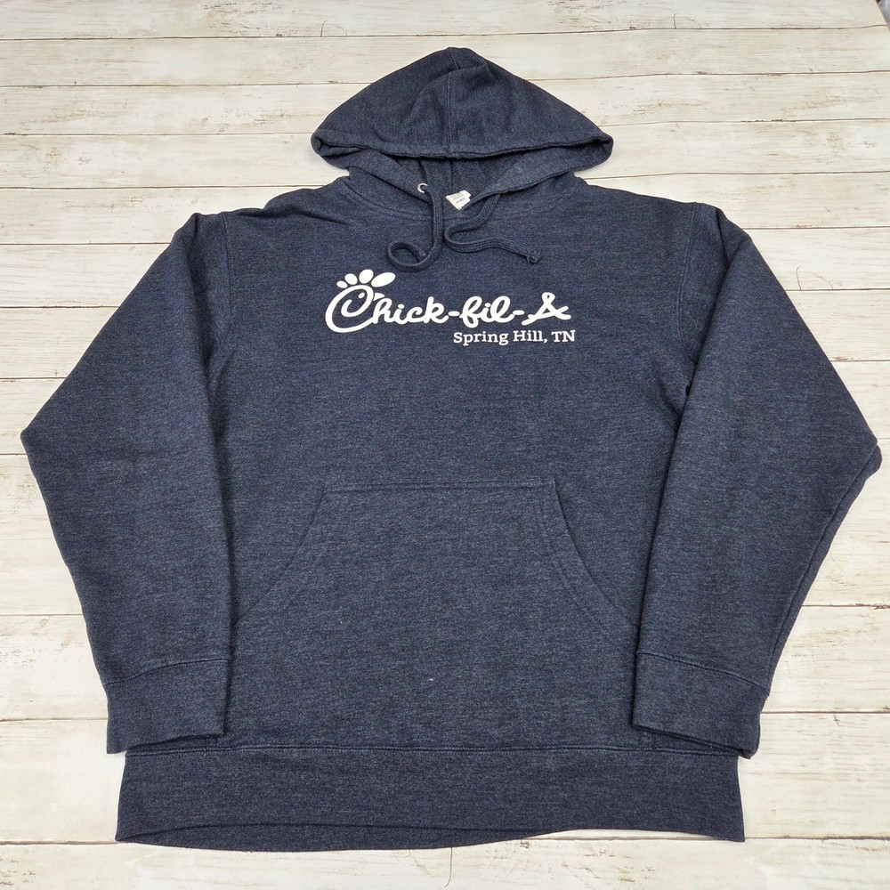 Independent Chick-fil-A Hoodie Mens M Blue Spring Hill TN Pullover Sweatshirt
