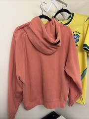 Medium Essentials Men’s Coral Used Hoodie Sweatshirt Size Medium