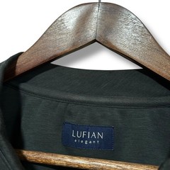Lufian Elegant Men’s Round Neck Striped Sweatshirt Gray Size XL 24 x 28