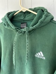 Adidas Men’s Fleece Hoodie Feelcozy Essentials Collegiate Green Sweatshirt M
