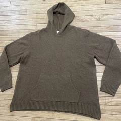 Old Navy Brown Hoodie Sweater Men XL Textured Fall Winter Classic Capsule XL