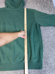 Carhartt Hoodie Mens XL Green Pullover Hooded Lined Pockets Fleece Logo Sleeve