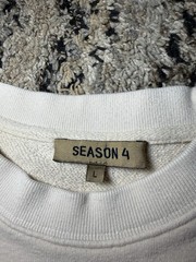Yeezy Season 4 Wing Logo Crewneck Sweatshirt Kanye West Beige Large Oversized Ye