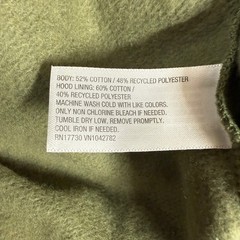 Goodfellow & Co Mens Olive Green Textured Pullover Hoodie Pocket Casual Size M