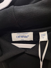 Off-White c/o Virgil Abloh Cloud Arrow Skate Hoodie Black Mens Medium Oversized