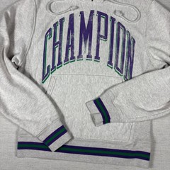 Champion Hoodie Reverse Weave Size Small Y2K Vintage Style Purple Green