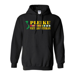 Pleiku Vietnam Veteran Ribbon Hooded Sweatshirt