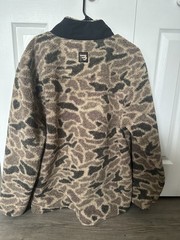 Men’s Burlebo Sherpa Quarter Zip Large Rocky Mountain Camo Fleece Pullover