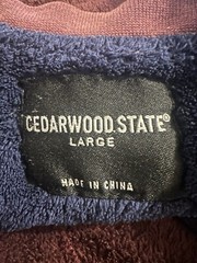 Cedarwood State Plush Microfiber Long Sleeve Mens Sweatshirt Large Soft Shirt