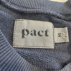 Pact 100% Organic Cotton Sweatshirt Mens M Navy Blue Raglan Crewneck Sustainable