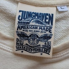 Jungmaven Sweatshirt Mens Large White Hemp Organic Cotton USA Crewneck Pullover