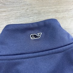 Vineyard Vines Pullover Mens M Blue Quarter Zip Performance 100% Polyester