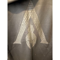 Black Difuzed Assassin’s Creed Odyssey technical hexagonal zip hoodie. Large