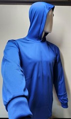 Long Sleeve Safety Shirt With Hoodie, Polyester Birdeye Mesh/Hoodie shirt