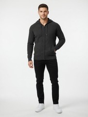 Modern Ambition Men’s Full Zip Hoodie Soft Sweater Gray Size S , L , XL , 2XL