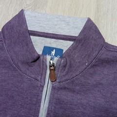 JOHNNIE-O Mens M MEDIUM SULLY PULLOVER 1/4 ZIP ROYAL PLUM PURPLE GOLF SWEATSHIRT