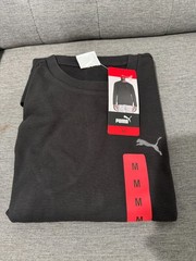 NWT! Puma Men’s Textured Crew Neck Sweatshirt, Black/M,L,XL