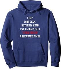 I May Look Calm But Funny Saying Quote Joke Unisex Hooded Sweatshirt