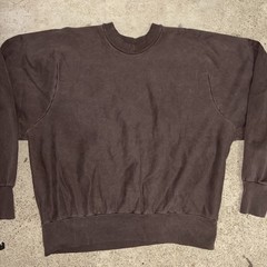 UNRELEASED SAMPLE YZY YEEZY CREW NECK PULLOVER BROWN 100% COTTON FLEECE PLUSH