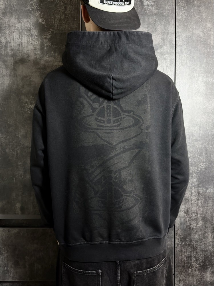 Sick Vivienne Westwood Anglomania Big Logo Orb Pirate Hoodie Luxury Streetwear L
