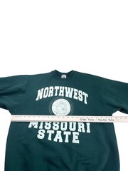 Vtg Northwest Missouri State University Green Crewneck Sweatshirt Collegiate L