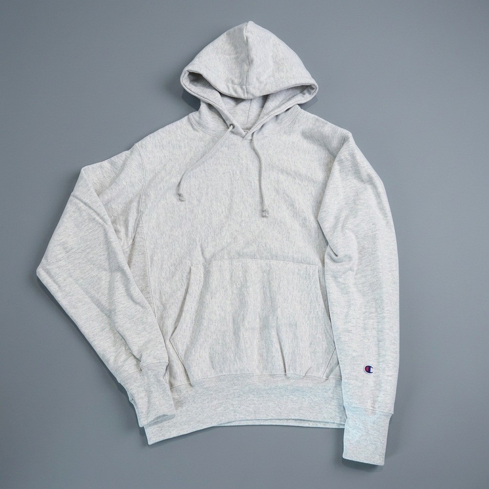 Champion Reverse Weave Pullover Hoodie Men’s Small Light Grey Oatmeal GF68 NWOT