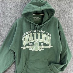 Morgan Wallen One Night At A Time World Tour Hoodie Mens M Green Concert 2023