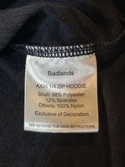 Badlands Mens Blue Long Sleeve Axin 1/4 Quarter Zip Pullover Hoodie Size Large