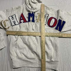 VTG Champion Varsity Letter Spell Out Hoodie Men’s Small Reverse Weave Sweatshir
