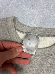 Vintage 90’s Nike Big Center Logo Swoosh Gray Men’s Sweatshirt Size M Y2K Hype