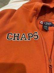 Chaps Ralph Lauren Hoodie Sweatshirt Men Large Embroidered Logo Full Zip