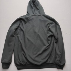 Vintage Muleskins Mens XL Black Thermal Lined Full Zip Hoodie Made in USA