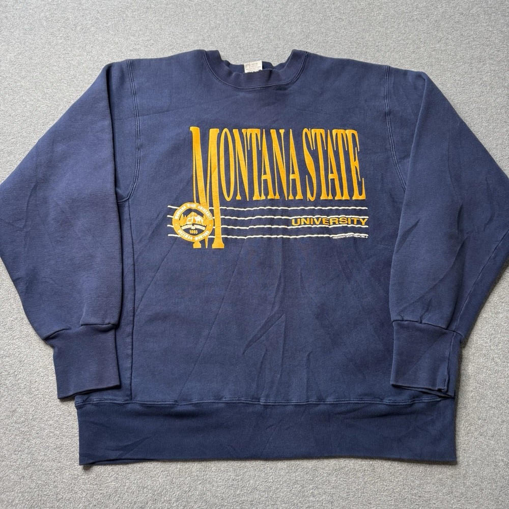 Vintage Desert Sportswear Mens XL Fleece Montana State University Sports 90s
