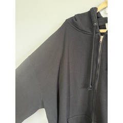 Mens Full Zip Black Fleece Lined Hoodie Sweatshirt 4XL Casual Thick Pockets