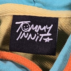 TommyInnit Hoodie Sweatshirt Teens Medium Multicolor Fleece Pullover Colorblock